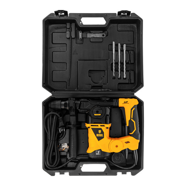 Перфоратор электрический RHV-1250-30, SDS-plus, 1250 Вт, 5 Дж, 3 плюс 1 режим Denzel в Казани