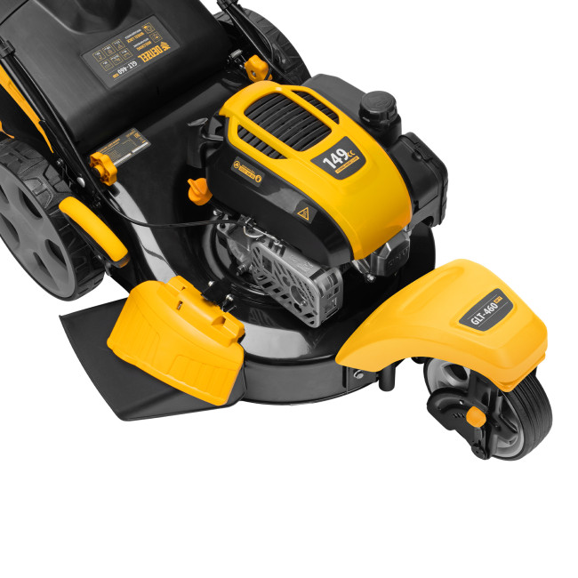 Бензиновая газонокосилка GLT-460SP-T, Trike 149 см3, 46 см, привод, панель, 60л Denzel в Казани Бензиновая газонокосилка GLT-460SP-T, Trike 149 см3, 46 см, привод, панель, 60л Denzel в Казани