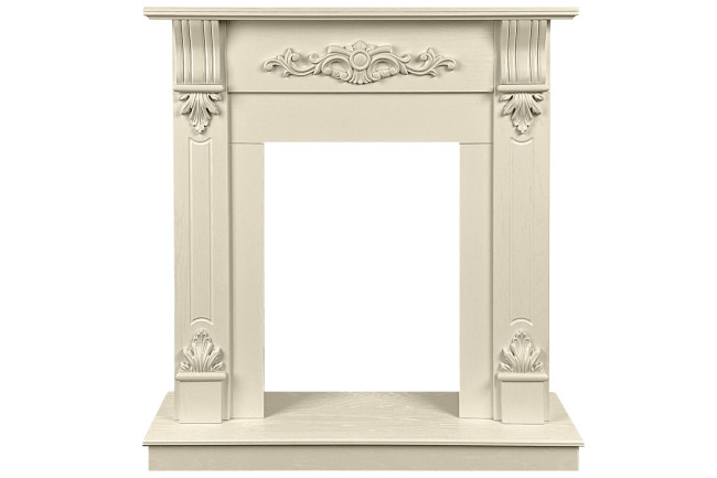 Каминокомплект Palermo SFT (Разборный) - Слоновая кость с очагом Majestic FX M Black RC в Казани