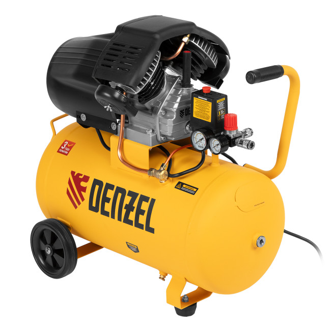 Компрессор воздушный прям. привод DCV1800/50, 1,8 кВт, 50 литров, 320 л/мин Denzel в Казани