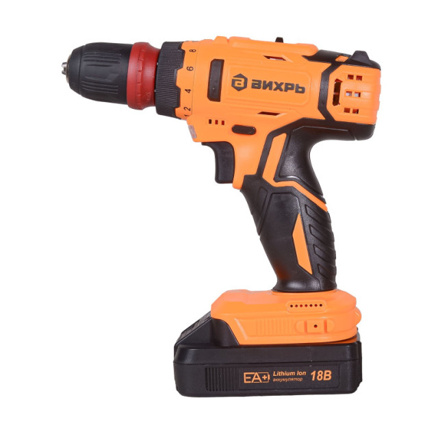 Дрель-шуруповерт аккумуляторная Вихрь ДА-18Л-2КC в Казани Дрель-шуруповерт аккумуляторная Вихрь ДА-18Л-2КC в Казани
