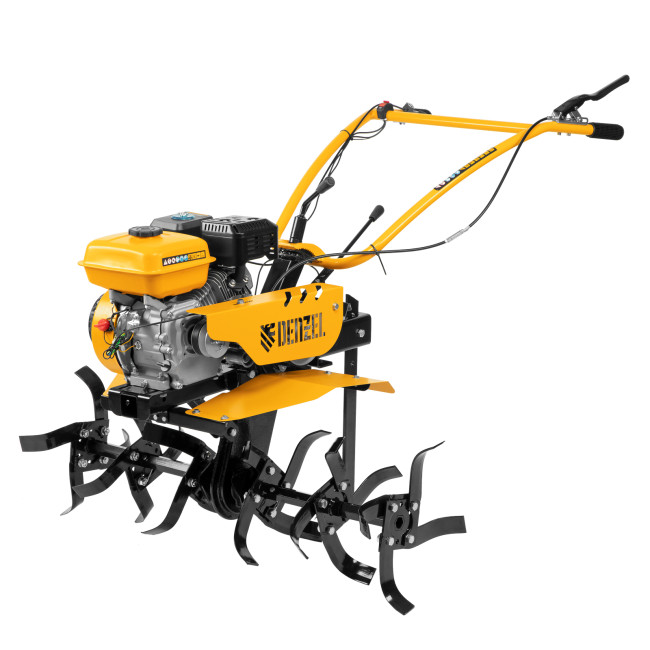 Мотоблок DPT-270, 7 л.с, ременное сцепление, ширина 85 см, глубина 35 см, фрез 3 х 4, ШОМ, передачи 2В/1Н Denzel в Казани