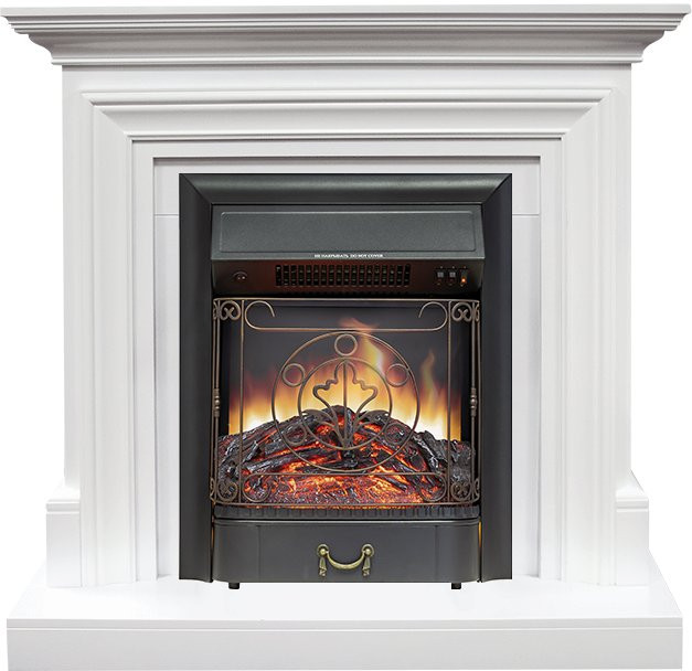 Каминокомплект Bradford - Белый с очагом Majestic FX Black в Казани