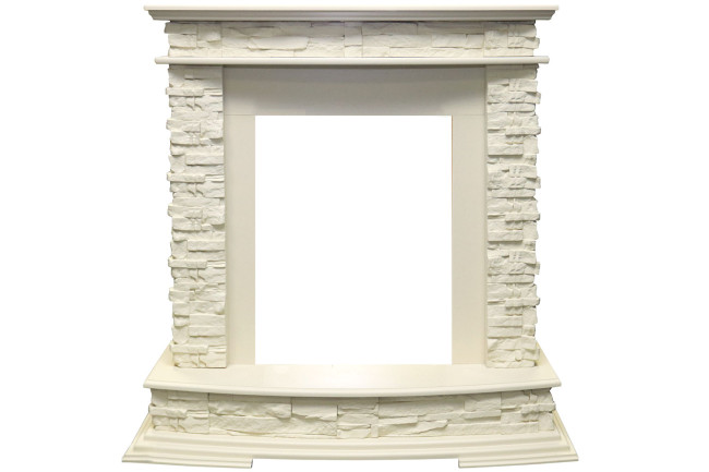 Каминокомплект Luzern - Слоновая кость с очагом Majestic FX M Black RC в Казани