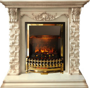 Каминокомплект Adriana - Cлоновая кость с очагом Atherton Каминокомплект Adriana - Cлоновая кость с очагом Atherton