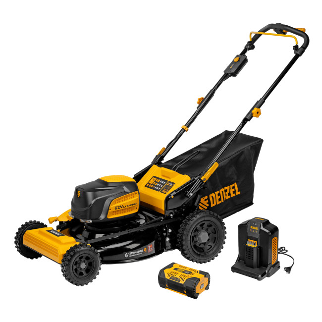 Газонокосилка аккумуляторная бесщет., RLMS560-62, привод, 560 мм, Li-ion, 62В Denzel в Казани