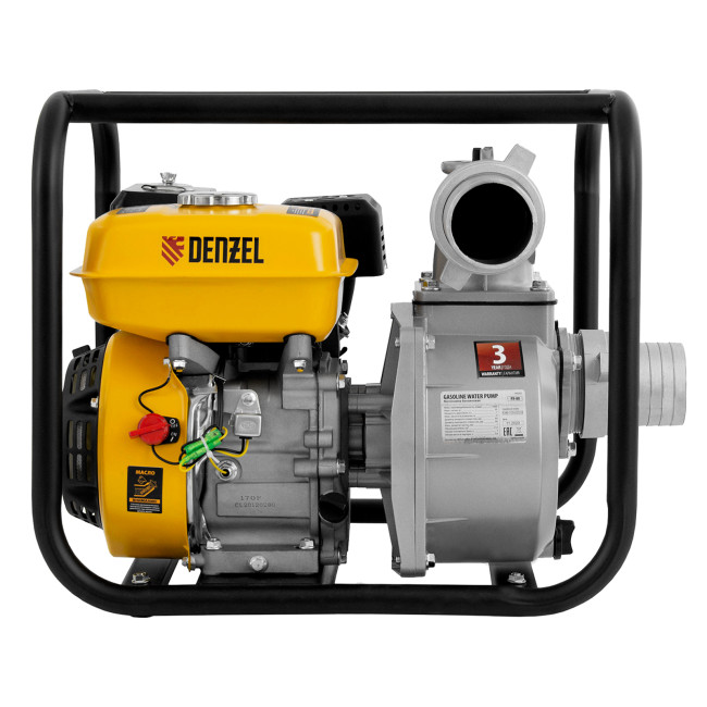 Мотопомпа бензиновая для чистой воды PX-80, 7 л.с, 3", 1000 л/мин, глубина 8 м, напор 30 м Denzel в Казани