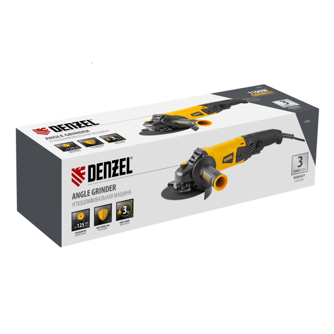 Машина шлифовальная угловая AG125-1100A, 1100 Вт, 125 мм, 3000-11000 об/мин Denzel в Казани