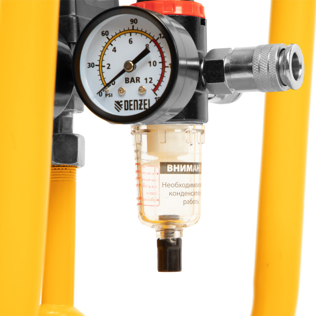 Компрессор безмасляный, малошумный DLS 1500/50, 1500 ВТ, 2x750, 50 л, 260 л/мин Denzel в Казани