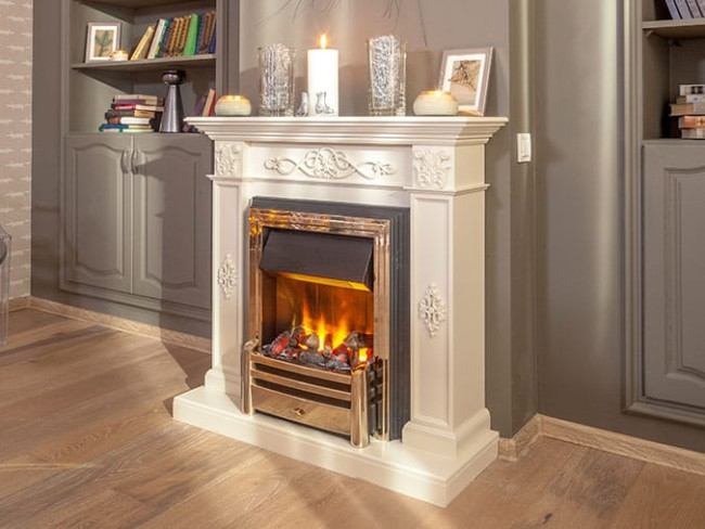 Каминокомплект Derby - Old silver с очагом Chesford в Казани