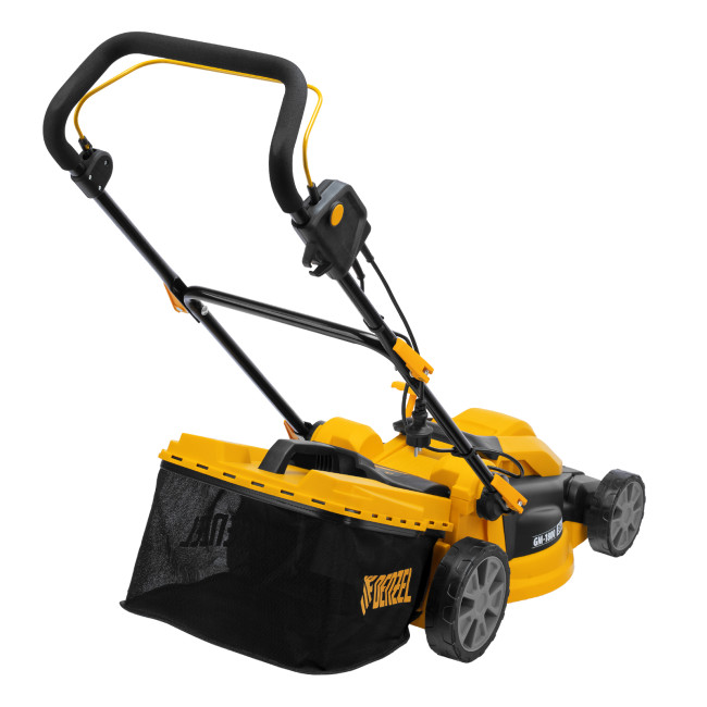 Газонокосилка электрическая GM-1800, 1800 Вт, шир. 38 см, 6 уров., травосб. 40 л. Denzel в Казани