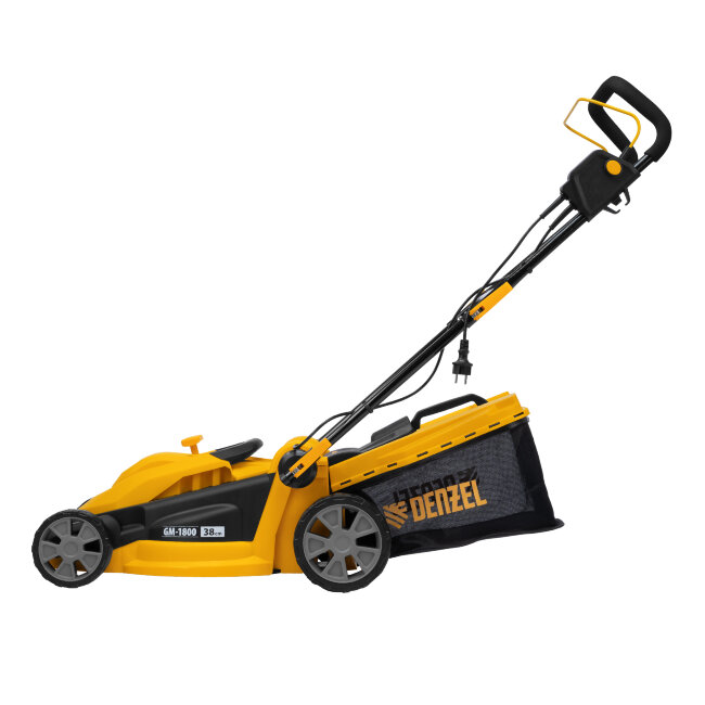 Газонокосилка электрическая GM-1800, 1800 Вт, шир. 38 см, 6 уров., травосб. 40 л. Denzel в Казани