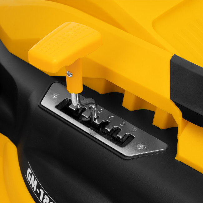 Газонокосилка электрическая GM-1800, 1800 Вт, шир. 38 см, 6 уров., травосб. 40 л. Denzel в Казани