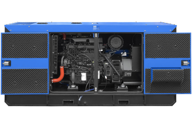 Дизельный генератор ТСС АД-60С-Т400-1РКМ7 в шумозащитном кожухе в Казани