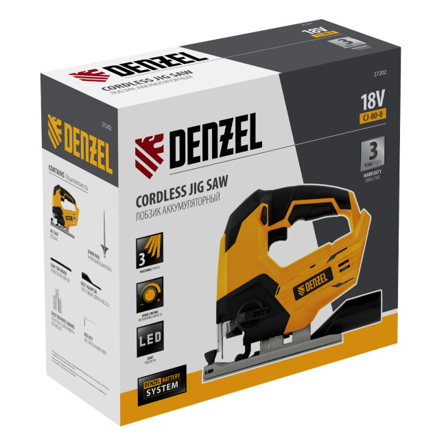 Лобзик аккумуляторный CJ-80-0, 18В Li-Ion Denzel в Казани