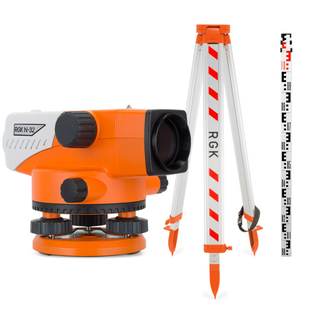 Комплект оптический нивелир RGK N-32 + штатив S6-N + рейка RGK TS-7 в Казани
