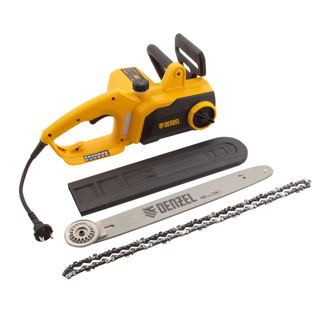 Пила цепная электрическая EDS-2000P, 2 кВт,поперечная, шина 40 см, шаг 3/8, паз 1.3 мм, 57 звеньев Denzel в Казани