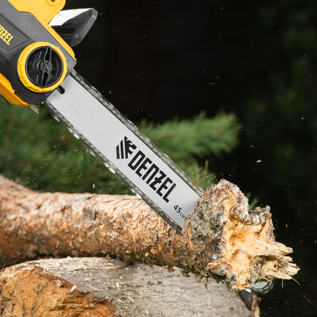 Пила цепная электрическая EDS-2200P, 2.2 кВт,поперечная, шина 45 см, шаг 3/8, паз 1.3 мм, 63 звена Denzel в Казани