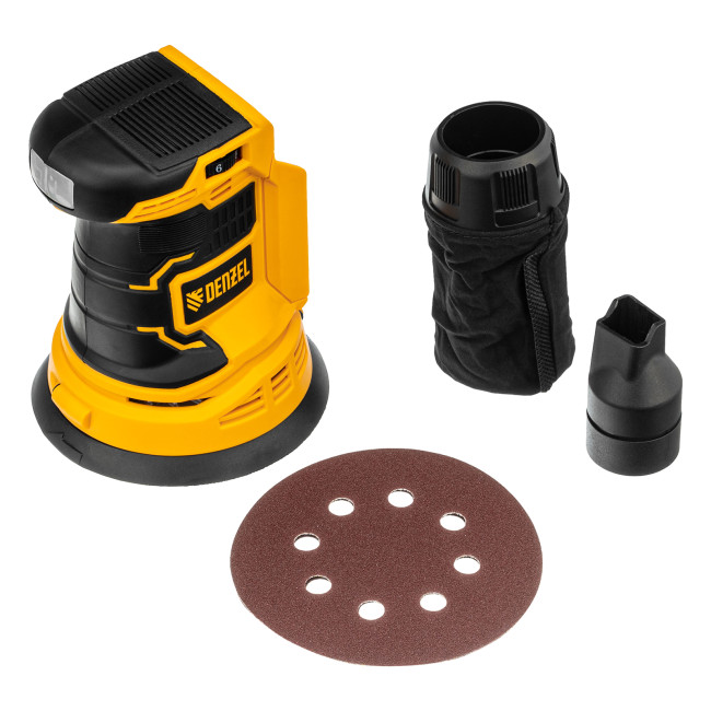 Машина шлифовальная эксцентриковая аккумуляторная COS-125-0, 18В Li-Ion Denzel в Казани