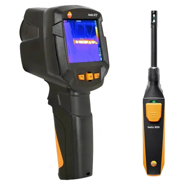 Тепловизор Testo 872 и смарт-зонд термогигрометра Testo 605i в Казани
