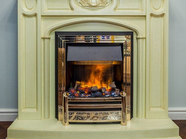 Каминокомплект Florence - Слоновая кость с патиной с очагом Chesford в Казани