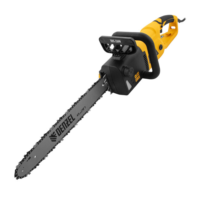 Пила цепная электрическая EDS-2200, 2.2 кВт,продольная, шина 45 см, шаг 3/8, паз 1.3 мм, 62 звена Denzel в Казани