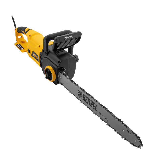 Пила цепная электрическая EDS-2200, 2.2 кВт,продольная, шина 45 см, шаг 3/8, паз 1.3 мм, 62 звена Denzel в Казани