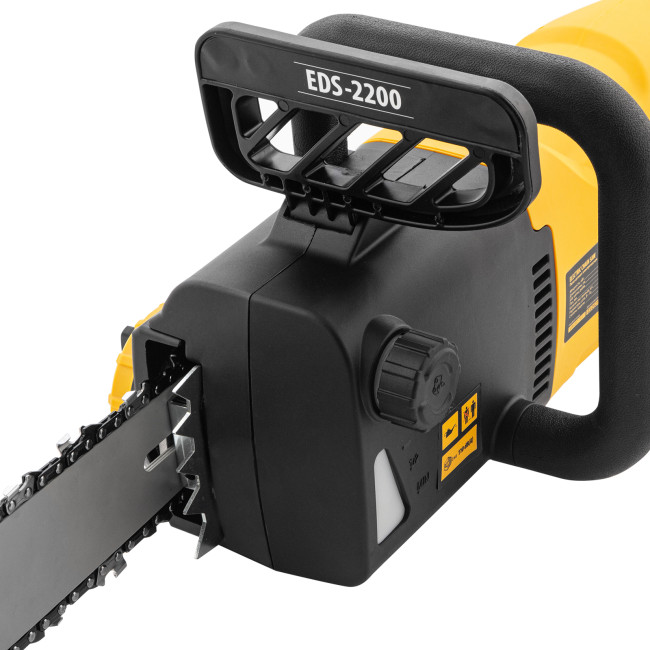 Пила цепная электрическая EDS-2200, 2.2 кВт,продольная, шина 45 см, шаг 3/8, паз 1.3 мм, 62 звена Denzel в Казани