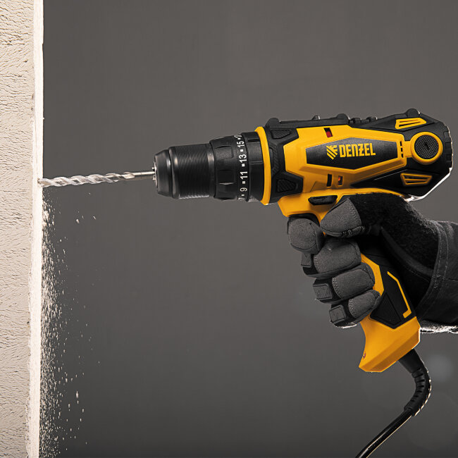 Дрель-шуруповерт сетевая ударная ISD-300-13 Denzel в Казани