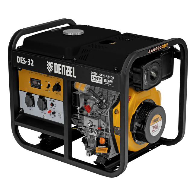 Генератор дизельный DES-32, 3,2 кВт, 230 В, 11 л, ручной стартер Denzel в Казани