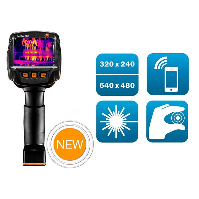 Тепловизор Testo 883 с 2 объективами и принадлежностями в Казани
