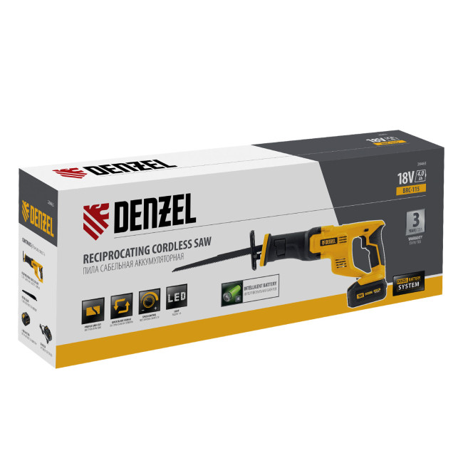 Пила сабельная аккумуляторная CRC-115, 18В Li-Ion Denzel в Казани Пила сабельная аккумуляторная CRC-115, 18В Li-Ion Denzel в Казани