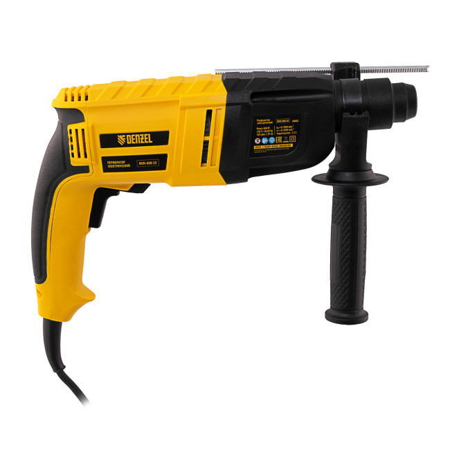 Перфоратор электрический RHH-600-22, SDS-plus, 600 Вт, 2,5 Дж, 2 реж. Denzel в Казани