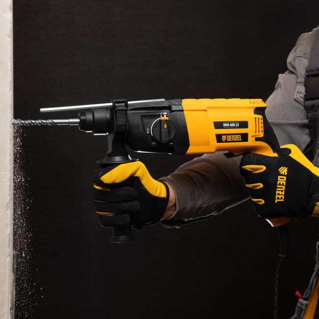 Перфоратор электрический RHH-600-22, SDS-plus, 600 Вт, 2,5 Дж, 2 реж. Denzel в Казани