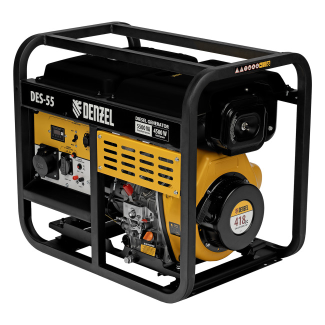 Генератор дизельный DES-55, 5,5 кВт, 230 В, 11 л, ручной стартер Denzel в Казани