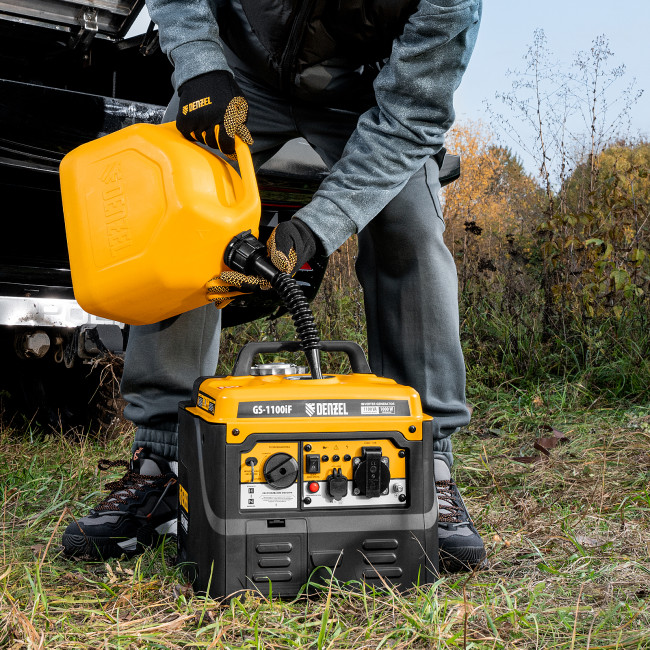 Генератор инверторный GS-1100iF, 1,1 кВт, 230 В, ручной старт DENZEL в Казани