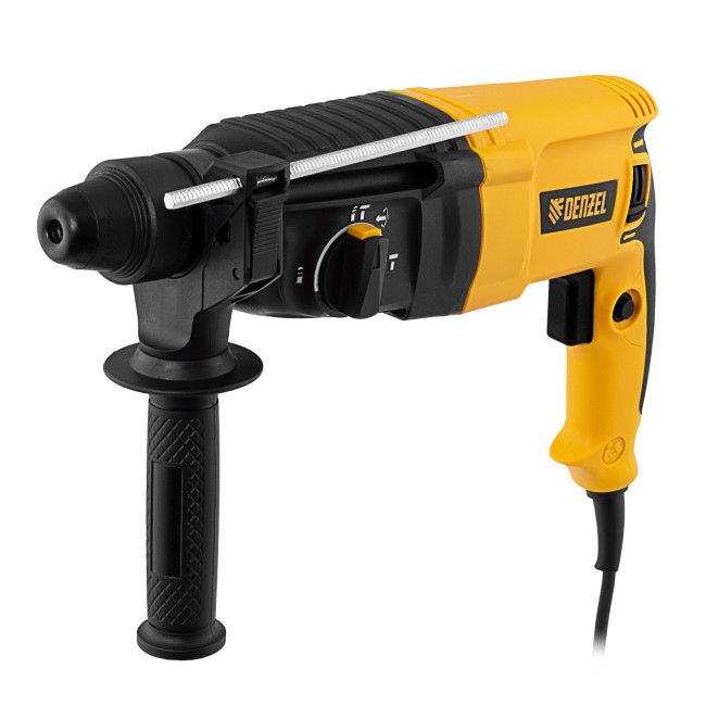 Перфоратор электрический RHH-800-26, SDS-plus, 800 Вт, 3 Дж, 3 плюс 1 реж. Denzel в Казани Перфоратор электрический RHH-800-26, SDS-plus, 800 Вт, 3 Дж, 3 плюс 1 реж. Denzel в Казани