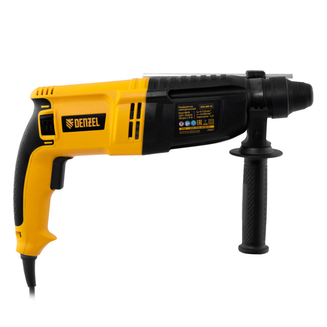 Перфоратор электрический RHH-800-26, SDS-plus, 800 Вт, 3 Дж, 3 плюс 1 реж. Denzel в Казани Перфоратор электрический RHH-800-26, SDS-plus, 800 Вт, 3 Дж, 3 плюс 1 реж. Denzel в Казани
