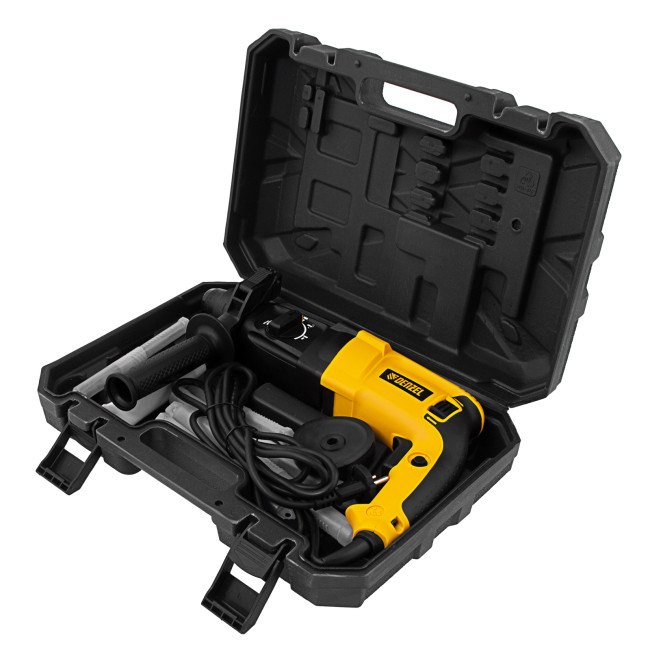 Перфоратор электрический RHH-800-26, SDS-plus, 800 Вт, 3 Дж, 3 плюс 1 реж. Denzel в Казани Перфоратор электрический RHH-800-26, SDS-plus, 800 Вт, 3 Дж, 3 плюс 1 реж. Denzel в Казани