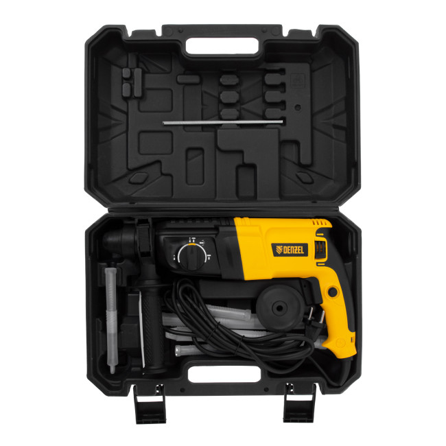 Перфоратор электрический RHH-800-26, SDS-plus, 800 Вт, 3 Дж, 3 плюс 1 реж. Denzel в Казани Перфоратор электрический RHH-800-26, SDS-plus, 800 Вт, 3 Дж, 3 плюс 1 реж. Denzel в Казани