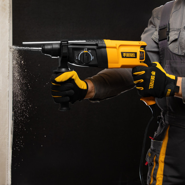 Перфоратор электрический RHH-800-26, SDS-plus, 800 Вт, 3 Дж, 3 плюс 1 реж. Denzel в Казани Перфоратор электрический RHH-800-26, SDS-plus, 800 Вт, 3 Дж, 3 плюс 1 реж. Denzel в Казани