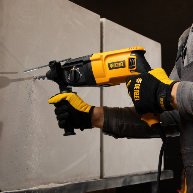 Перфоратор электрический RHH-800-26, SDS-plus, 800 Вт, 3 Дж, 3 плюс 1 реж. Denzel в Казани Перфоратор электрический RHH-800-26, SDS-plus, 800 Вт, 3 Дж, 3 плюс 1 реж. Denzel в Казани