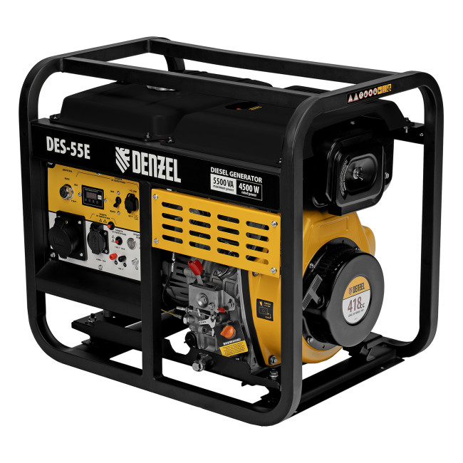 Генератор дизельный DES-55E, 5,5 кВт, 230 В, 11 л, электростартер Denzel в Казани Генератор дизельный DES-55E, 5,5 кВт, 230 В, 11 л, электростартер Denzel в Казани
