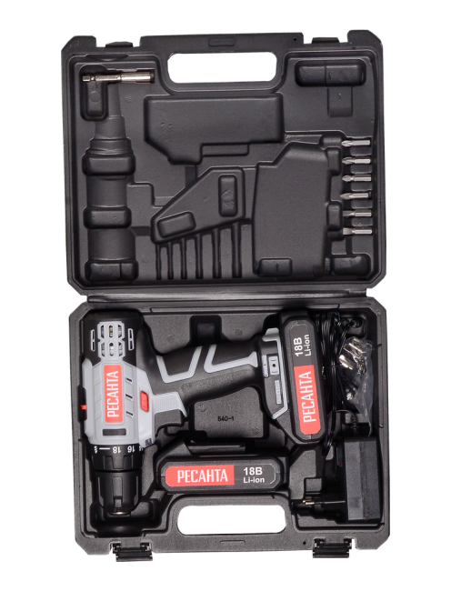 Дрель-шуруповерт аккумуляторная Ресанта ДА-50Л2-18А в Казани Дрель-шуруповерт аккумуляторная Ресанта ДА-50Л2-18А в Казани