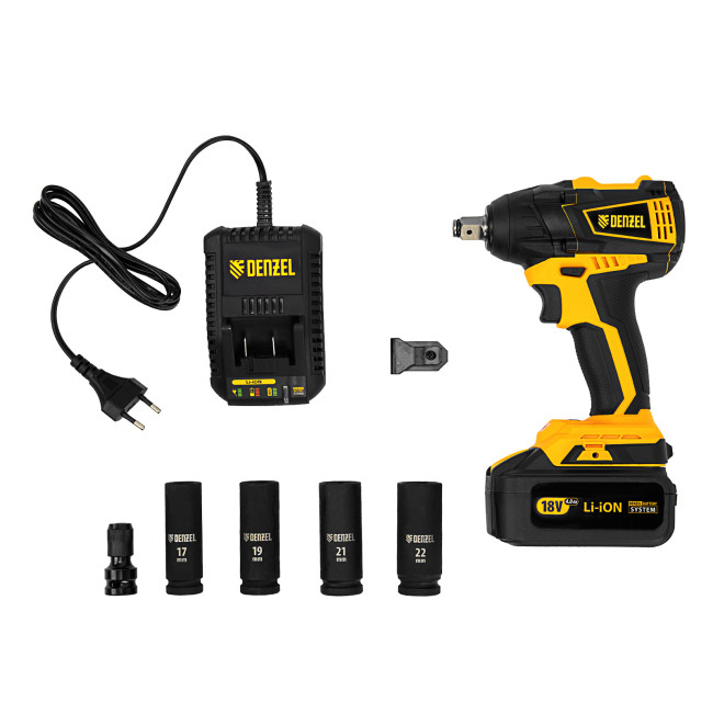 Гайковерт ударный аккумуляторный бесщет CIW-IB-300, Li-ion, 18В, 300Нм Denzel в Казани