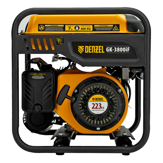 Генератор инверторный GK-3800iF, 3,8 кВт, 230 В, ручной старт DENZEL в Казани
