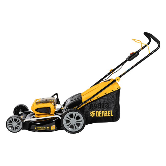Газонокосилка аккумуляторная бесщеточная RLM450-36, Li-ion, 36 В, 4 Ач, 450 мм, травосборник 40 л Denzel в Казани