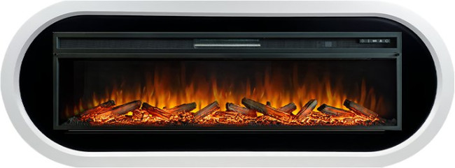 Каминокомплект Ellipse - Белый с черным с очагом Vision 60 LOG LED в Казани