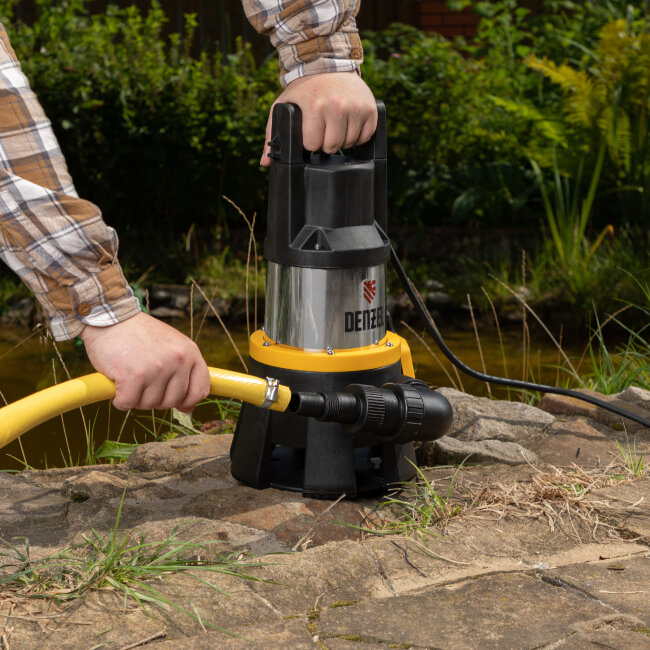 Дренажный насос DP1400X, 1400 Вт, подъем 11 м, 25000 л/ч Denzel в Казани