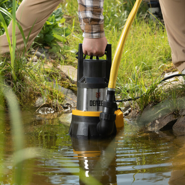 Дренажный насос DP1400X, 1400 Вт, подъем 11 м, 25000 л/ч Denzel в Казани